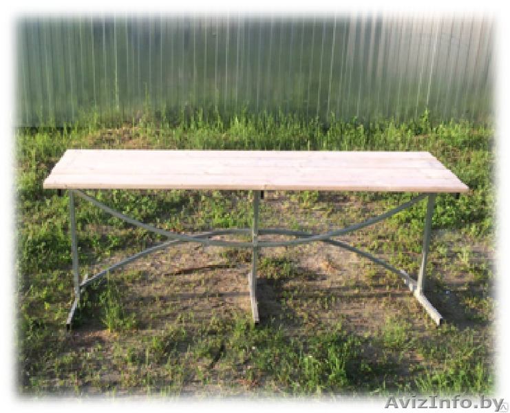 Стол летний (металлический каркас) - Изображение #1, Объявление #1480032