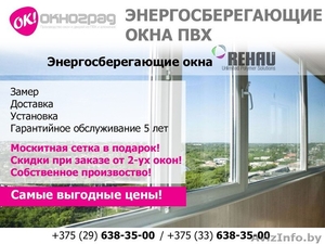 Окна ПВХ в г. Борисов. Москитная сетка в подарок.