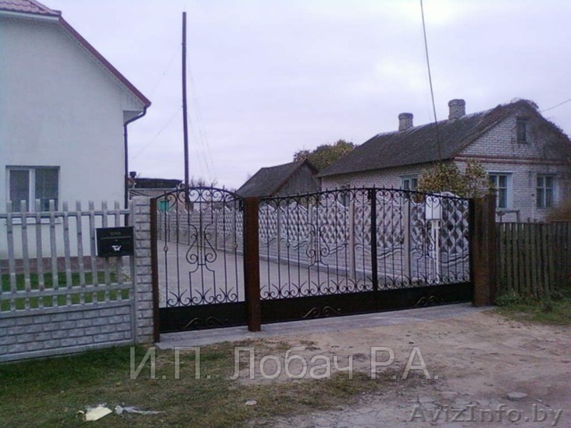 Ковка, ворота гаражные и въездные, козырьки, перила, котлы банные в сморгони. - Изображение #1, Объявление #588202